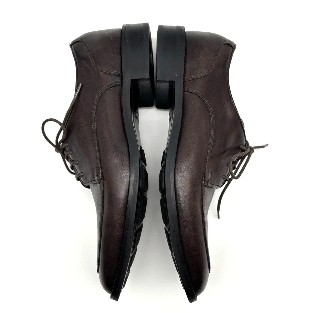 Cole Haan Lennox Hill Grand.OS Dark Brown Split Leather Dress Oxfords Men's 8M